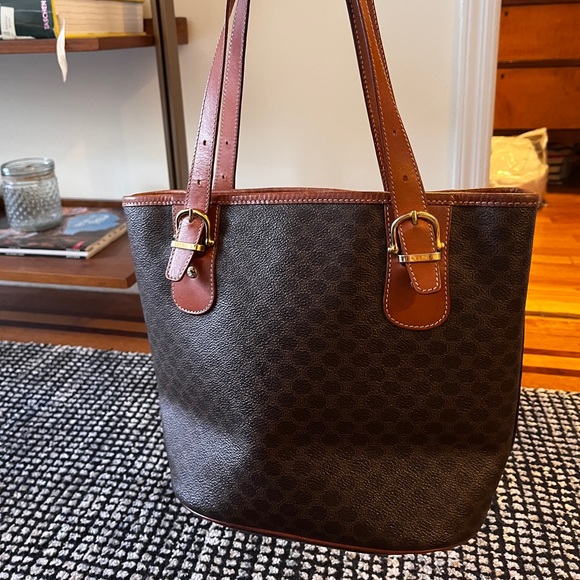 VINTAGE CELINE MACADAM SHOULDER BAG - Picture 2 of 11